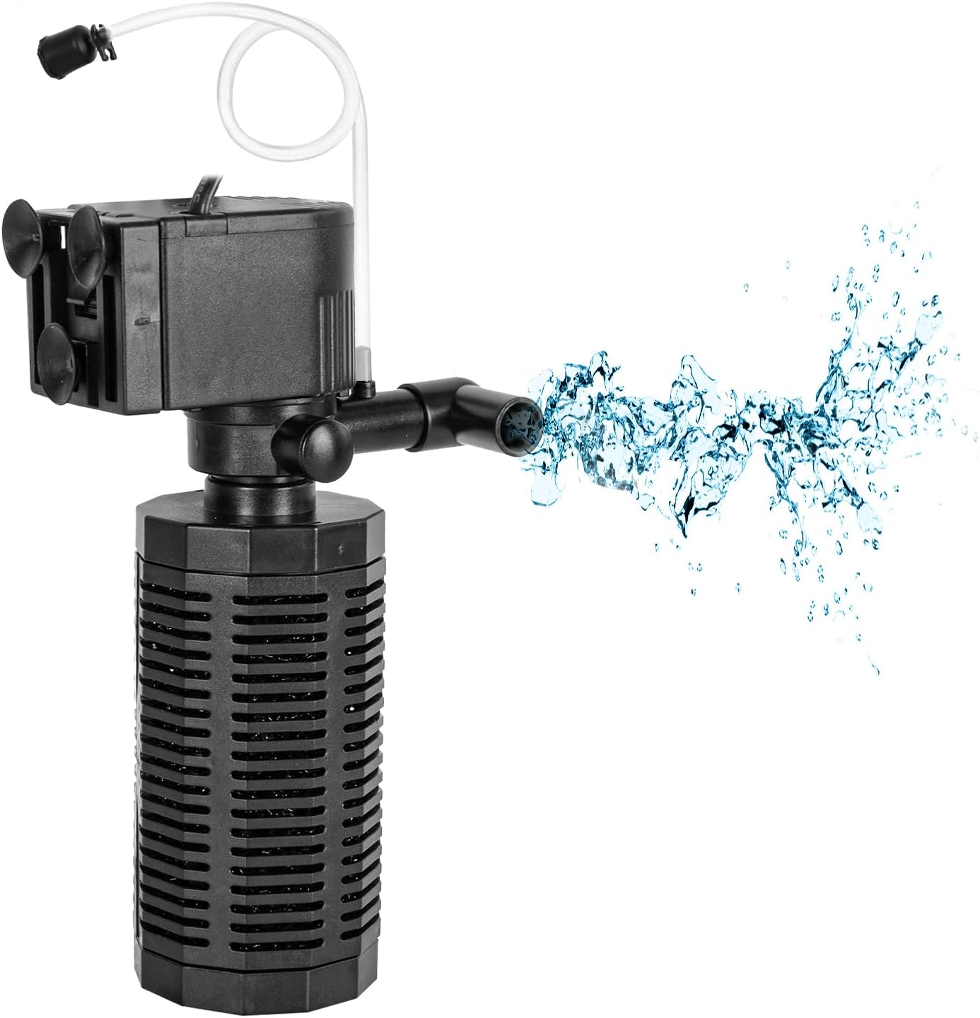 18W Aquarium Internal Filter for 55-120 Gallon Tanks, Power Biochemical Sponge Fish Turtle Tank Filter with Aeration System, Silent Submersible Filters, 264 GPH