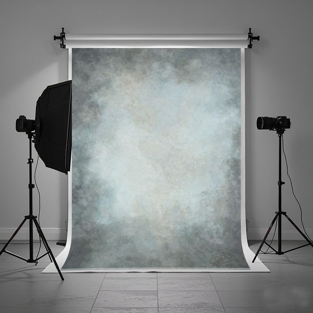 5x7ft Baby Show Photography Backdrops Grey Abstract Photo Booth Prop Background for Studio Prop Happy Birthday Backdrop