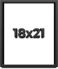 18x21 Shadow Box Frame Black | 1 Inch Deep Solid Wood Shadowbox Display Frame | UV Resistant Acrylic Plexiglass, Acid Free Backing, and Hanging Hardware | Dugan Picture Frame Style