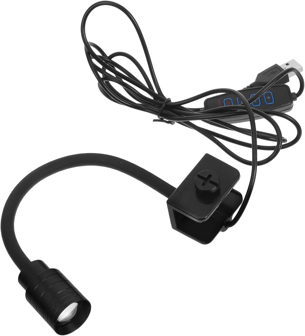 Lurrose Adjustable Focal LED Fish Tank Light with Clip for Small Aquariums High Brightness Aquarium Lamp for Freshwater Saltwater and Planted Tanks Versatile Lighting for Betta Fish Bowls