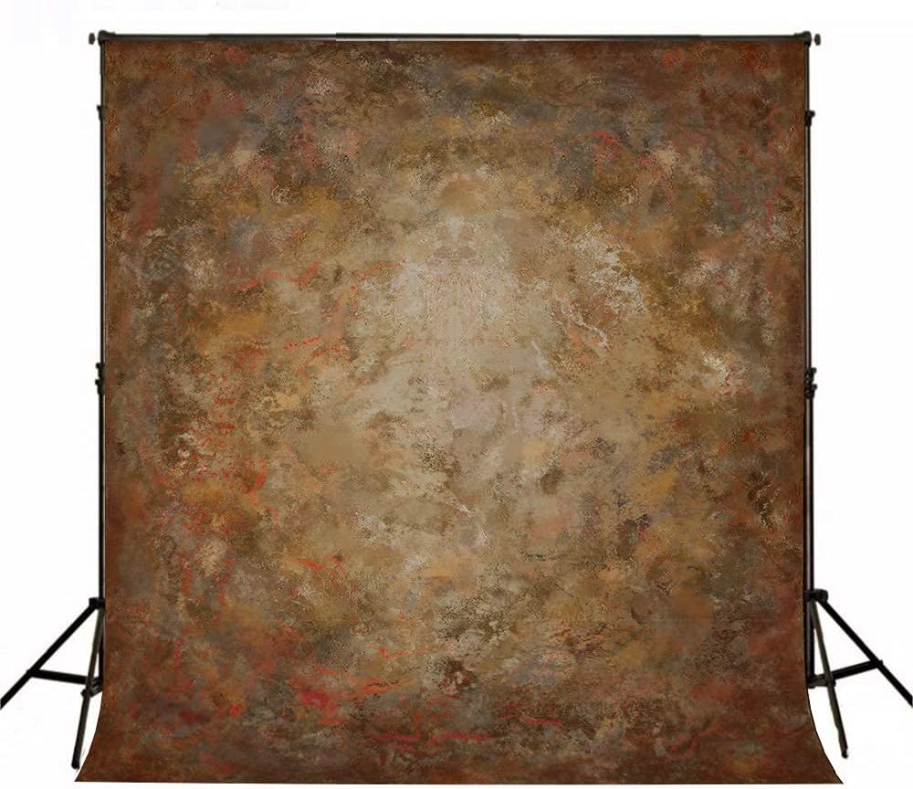 Kate 10x10ft(3x3m) Vintage Rusty Backdrops Microfiber Brown Paint Abstract Photo Backdrop Retro Portrait Background
