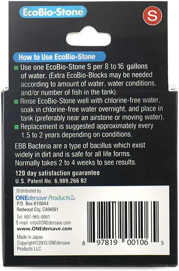 Aquarium Stone for Natural Water Clarification and Odor Removal (Small)