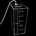 dosing Pump Liquid containers,Liquid srorage Bucket,Aquarium Air Pump Accessories，Reservoir dosing Container Made of acryli (5L/1.32gal Blue lid)