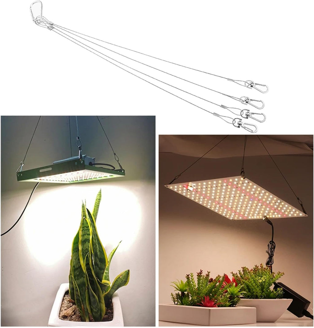 304 Stainless Steel Plant Hanger 35.5 cm Adjustable Steel Wire for LED Plant Growth Lamps Aquarium Fish Tank Lamps Indoor Plant Suspension Racks (Heavy-Duty Lamp Racks) 1PCS