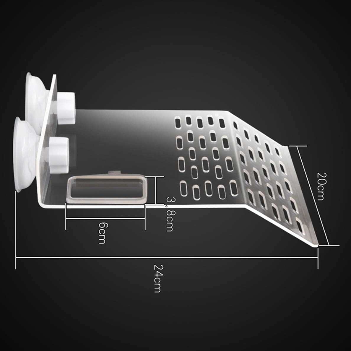 Large Size Acrylic Turtle Basking Platform, Fish Tank Aquarium Platform, Tortoise Resting Terrace with 3PCS Suction Cups