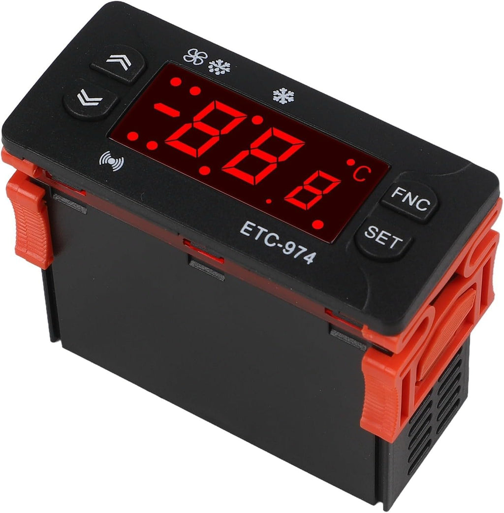 ETC 974 Intelligent Digital Temperature Controller with Dual Sensors for Precise Heating and Cooling Control Wide Temperature Range Accurate Measurement for Industrial and Laboratory Use