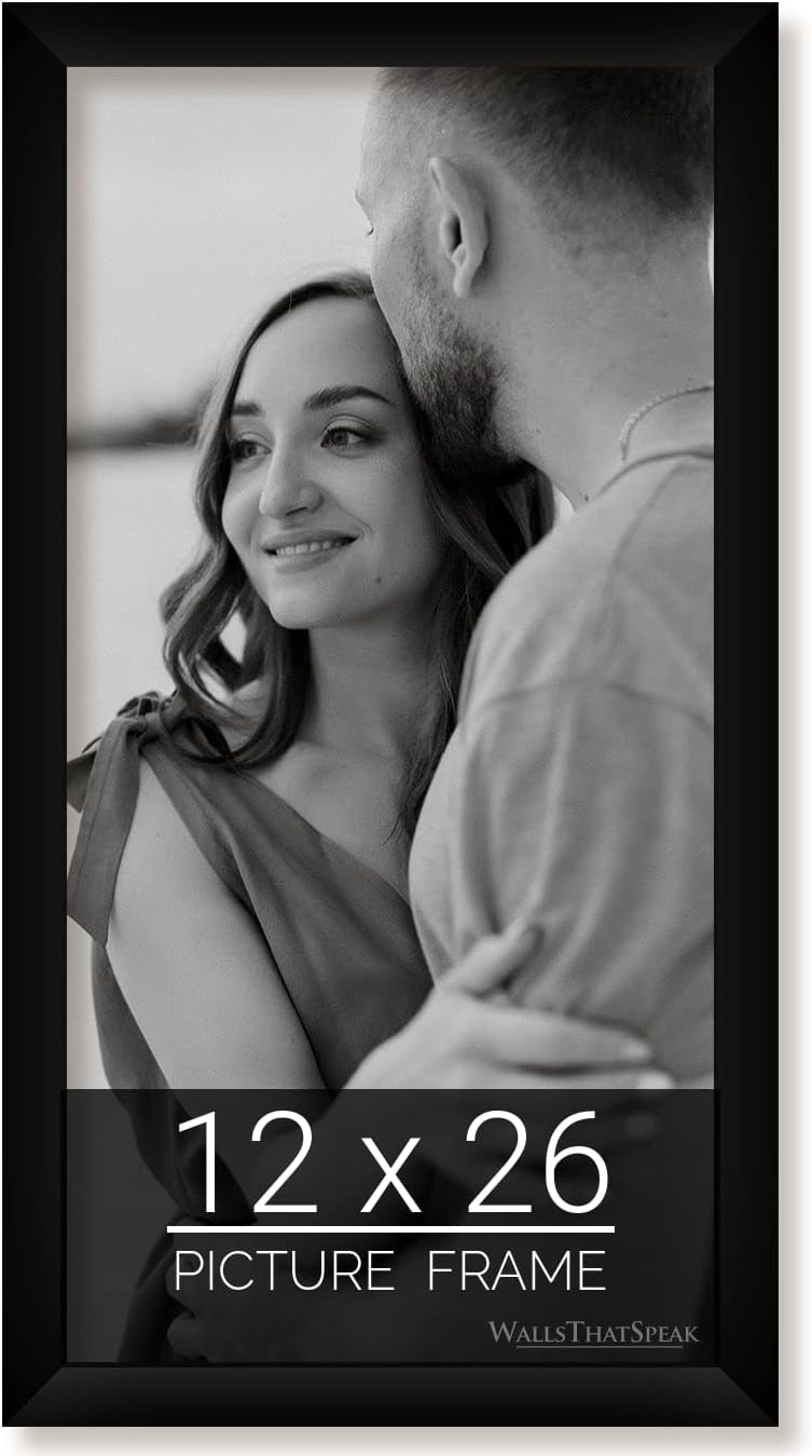 wallsthatspeak 12x26 Black Picture Frame for Puzzles Posters Photos or Artwork
