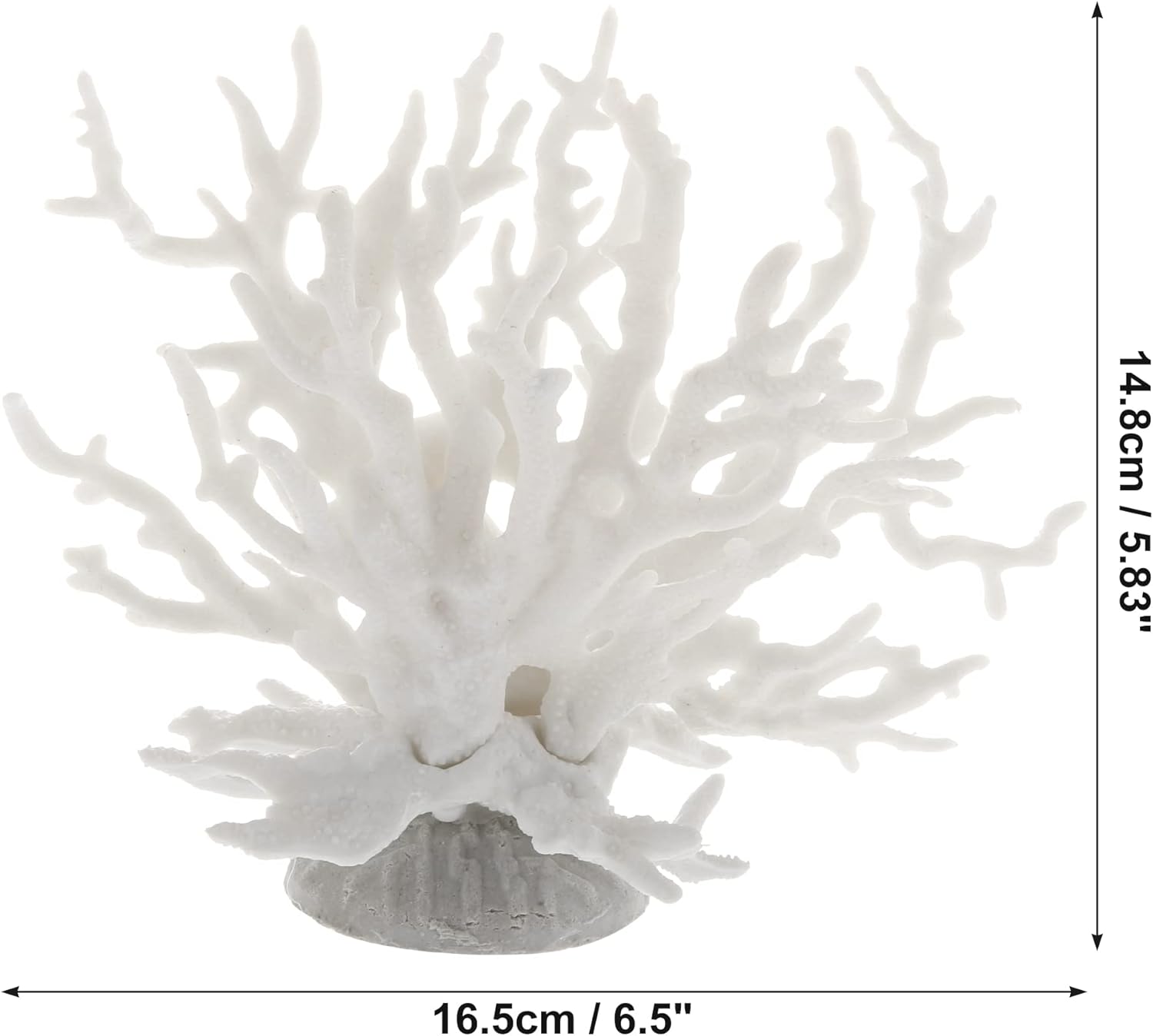 VOCOSTE Coral Reef Decor, Mini Faux Coral Decor for Aquarium Decorations, White,6.5"x5.83"