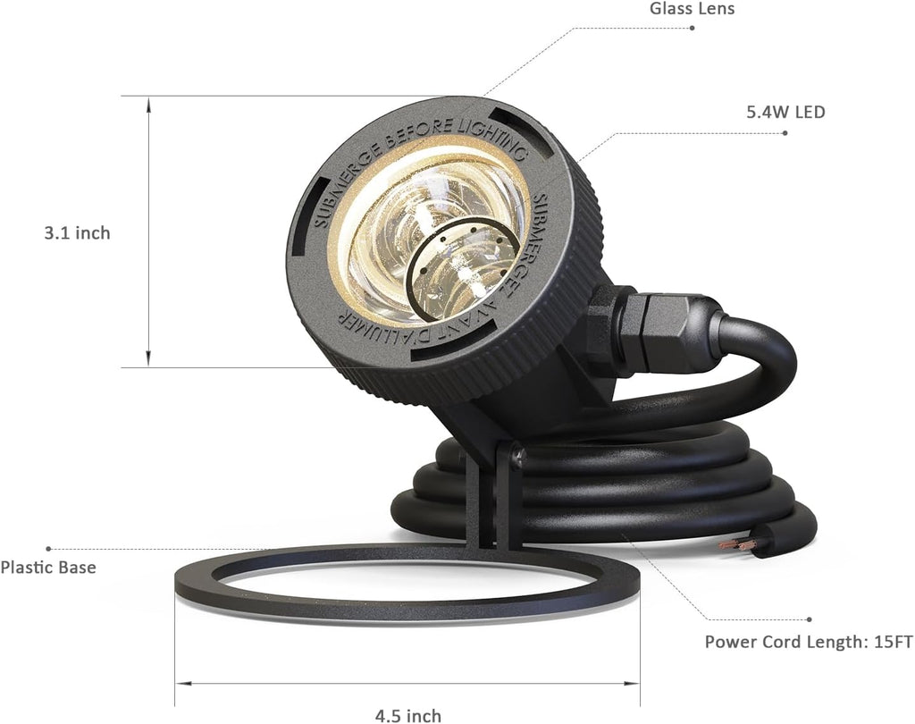 Malibu Low Voltage Black LED Submersible Floodlight