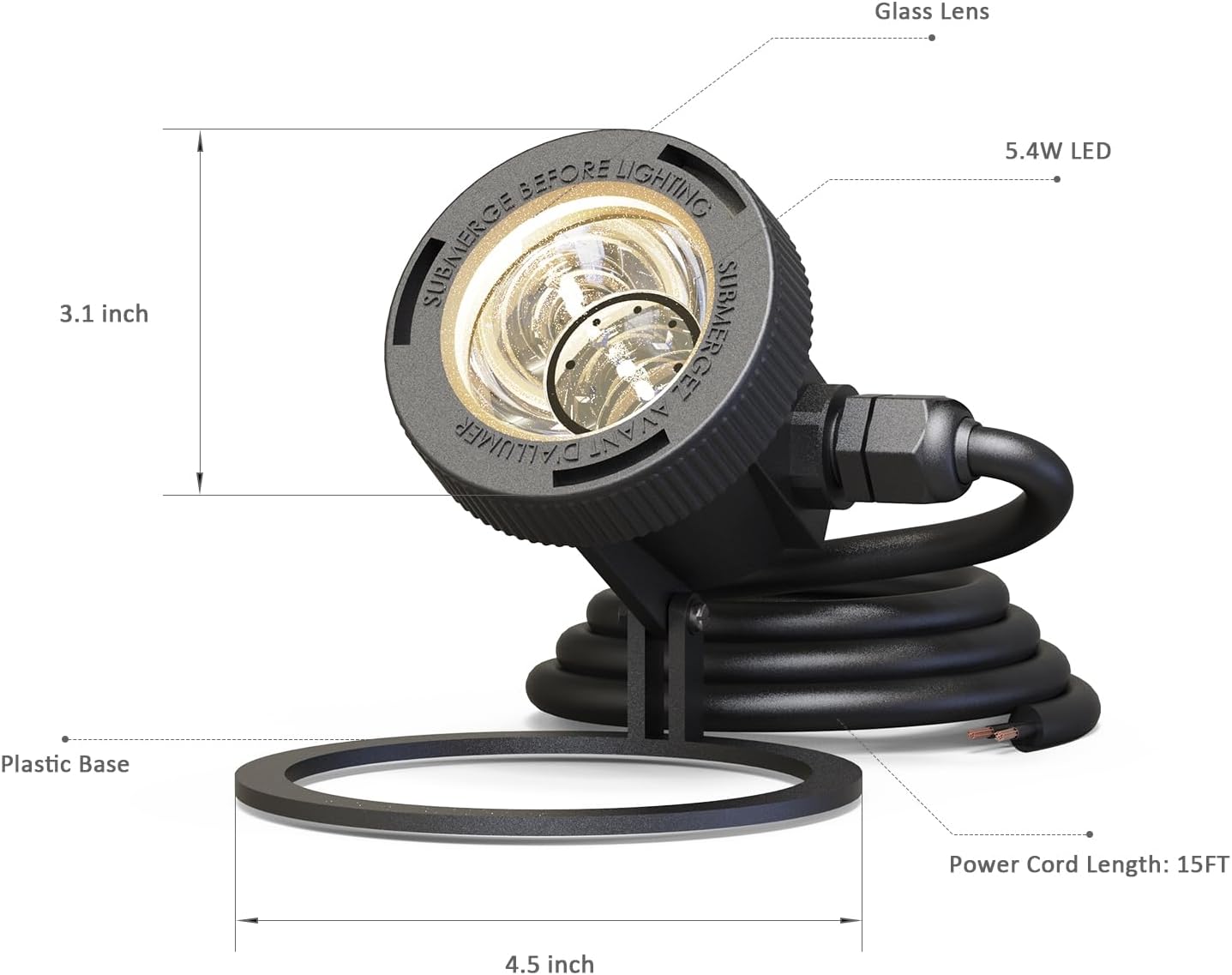 Malibu Low Voltage Black LED Submersible Floodlight