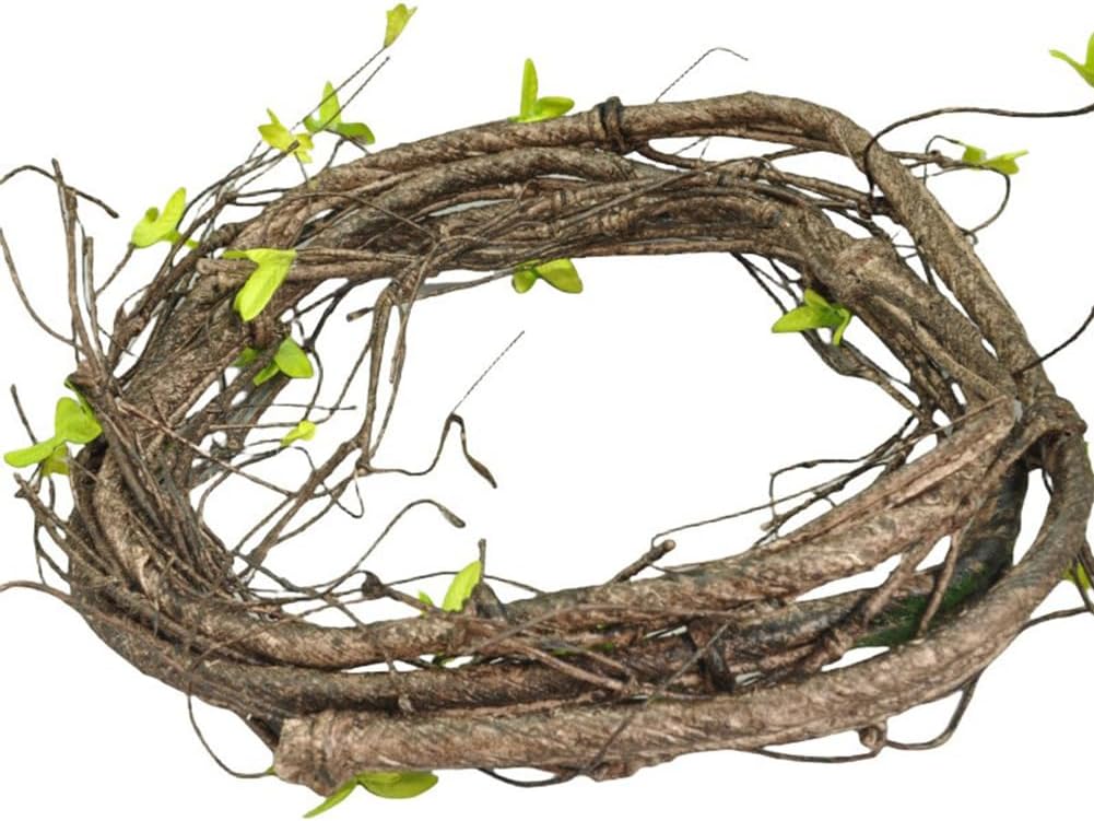 3Pcs Artificial Bendable Tree Branches for Decoration, 35in Realistic Faux Dried Branches Wreath, Fake Vines Tree Twigs with Leaves for Home Decoration, Flower Garlands, Crafts