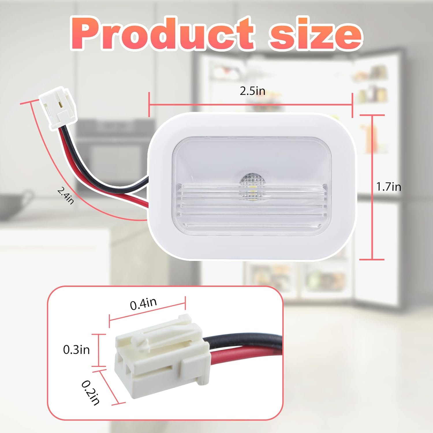 Refrigerator Parts W10695459 Refrigerator LED Light Module Assembly Compatible for Whirlpool Maytag,Refrigerator LED Light Board Replaces W10843353,W11126053, W10660728, W10279030, W11205083