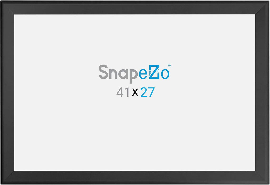 SnapeZo Movie Poster Frame 27x41 Inches, Black 1.7 Inch Aluminum Profile, Front-Loading Snap Frame, Wall Mounting, Wide Series
