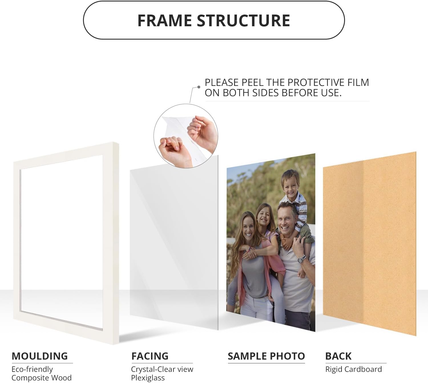 wallsthatspeak 14x20 White Picture Frame for Puzzles Posters Photos or Artwork