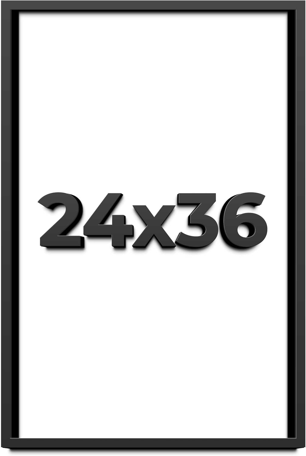 24x36 Shadow Box Frame Black | 1 Inch Deep Solid Wood Shadowbox Display Frame | UV Resistant Acrylic Plexiglass, Acid Free Backing, and Hanging Hardware | Dugan Picture Frame Style