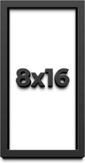 8x16 Shadow Box Frame Black | 1 Inch Deep Solid Wood Shadowbox Display Frame | UV Resistant Acrylic Plexiglass, Acid Free Backing, and Hanging Hardware | Dugan Picture Frame Style