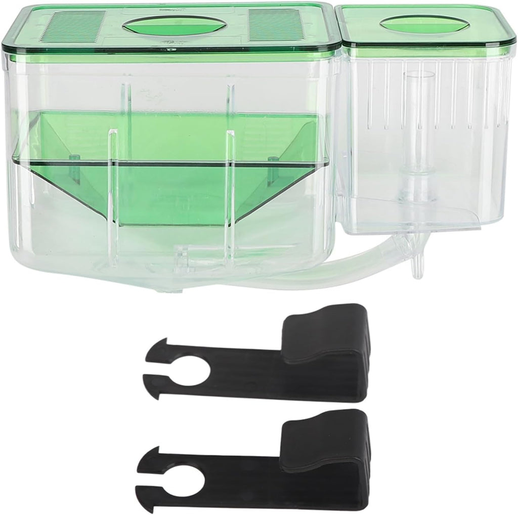 Breeder Box for Fish Tank, Breeding Transparent Aquarium Little Hatching Tanks Double Layer Isolation Hatchery Incubator Injured Small Shrimp Nursery Tank Divider Safe Separation
