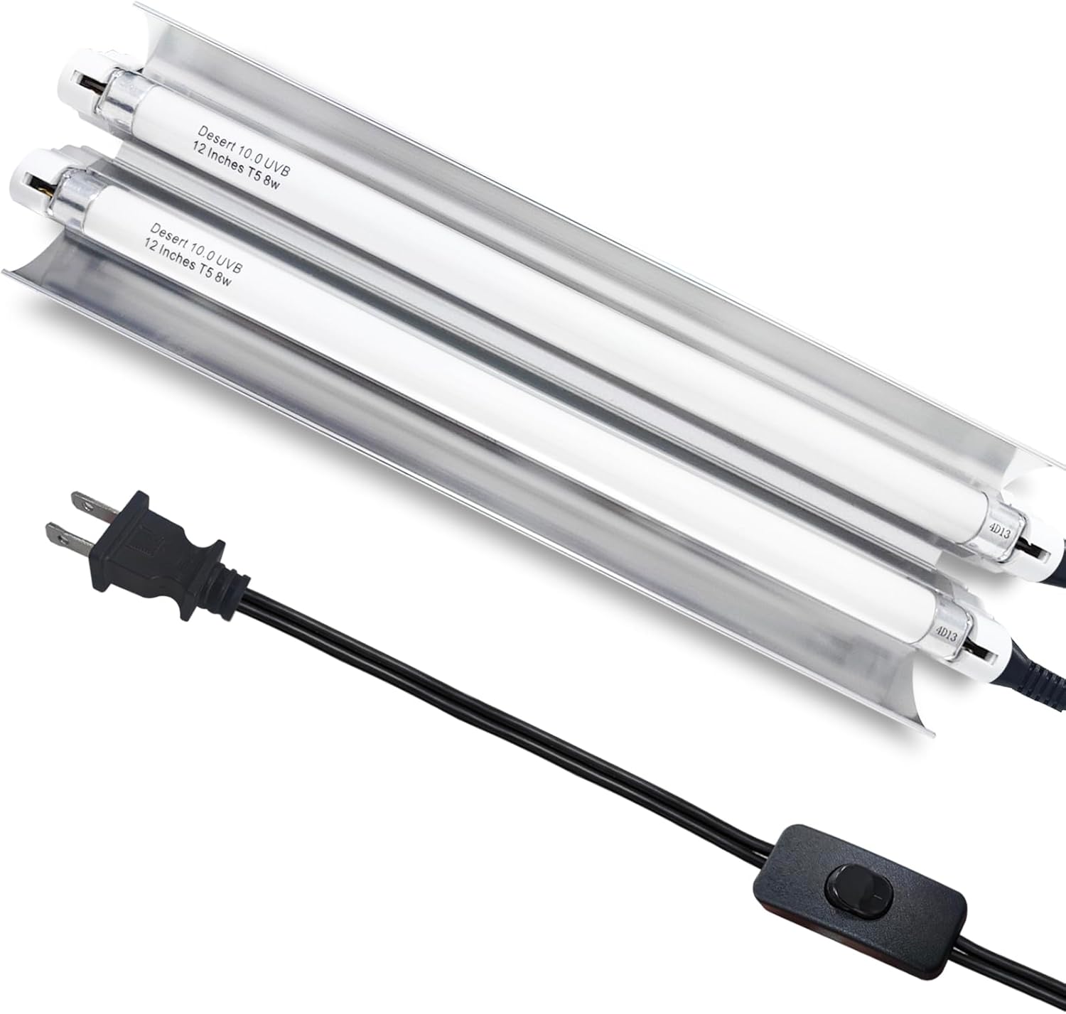 T5 Reptile Light Fixture Combo Kit 16 Watts, 12 Inches UVB Light 2x8 Watt, T5 10.0 UVB Reptile Light Fixture, Desert Reptile Light for Lizard, Bearded Dragon, Tortoise