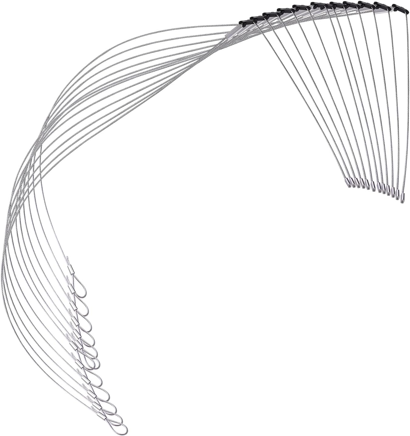 12Pcs Trap Wire (36in Long 1/16 7x7 Cable), Easy to Carry, 480 lb Breaking Strength
