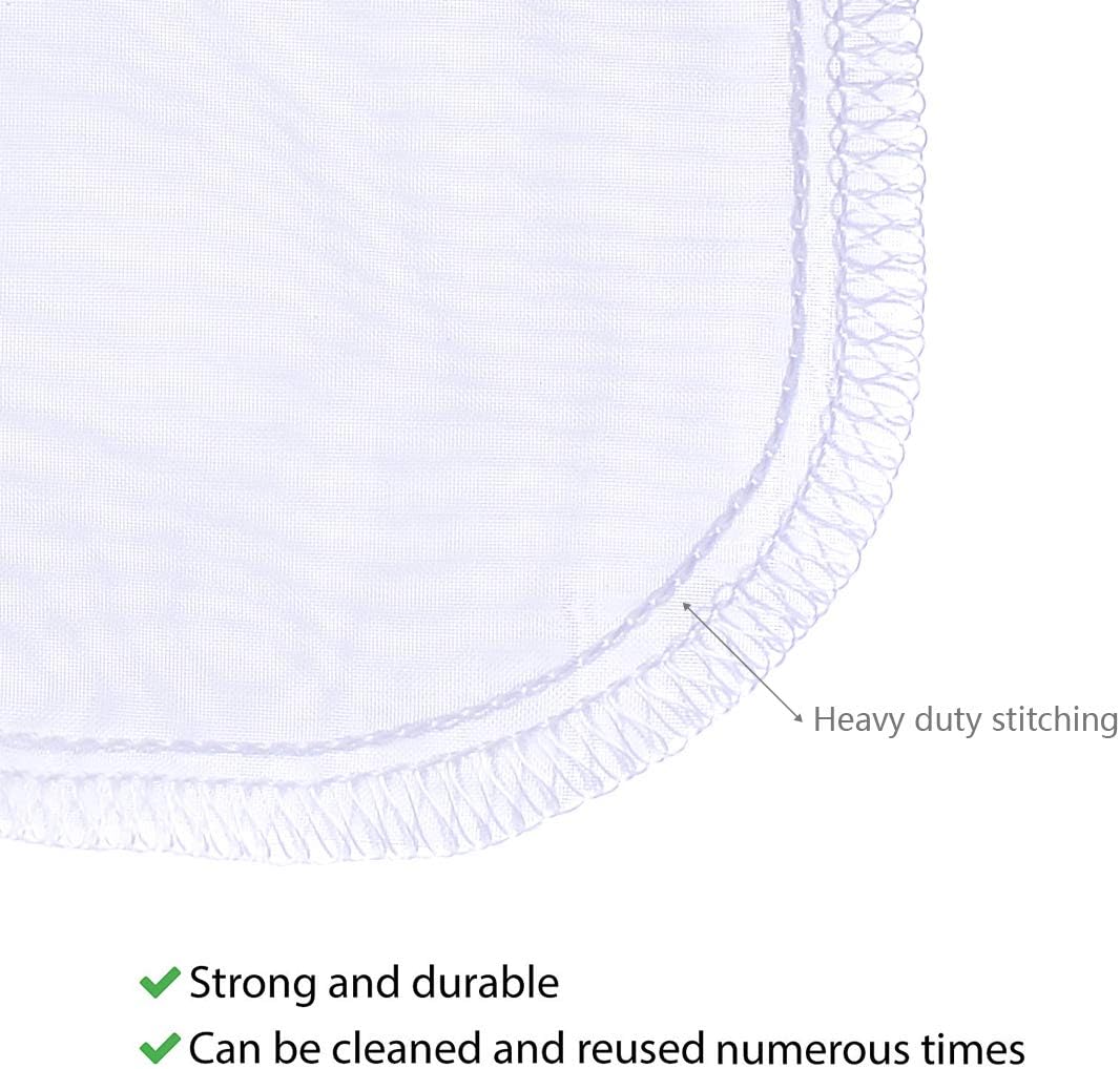ALEGI Media Filter Bag Aquarium Extra Fine,Reusable 180 Micron Drawstring Mesh Filter Bags for Very Fine Resins Filter (7.5"*3.6" (3 Pack))