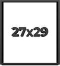 27x29 Shadow Box Frame Black | 1 Inch Deep Solid Wood Shadowbox Display Frame | UV Resistant Acrylic Plexiglass, Acid Free Backing, and Hanging Hardware | Dugan Picture Frame Style