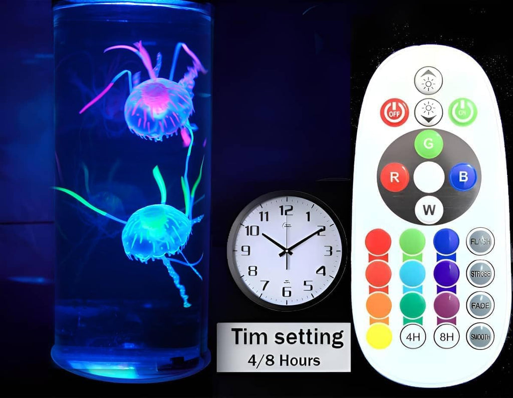 CALOVER Large Jellyfish Lamp Gifts for Kids Adults Electric Fantasy Tank Aquarium Night Mood Light for Birthday Holiday Home Christmas Decoration Relaxion