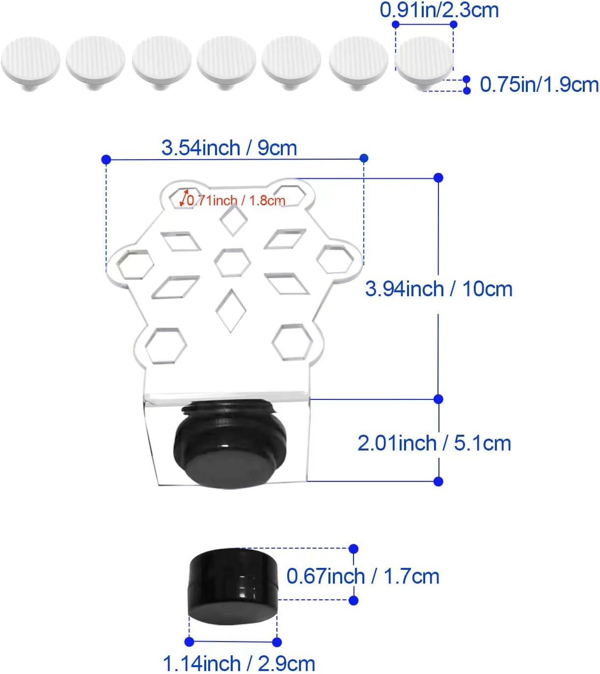 Coral frag Magnetic Holder, Magnetic Coral frag Plug Holder，Magnetic Coral frag Holder,Magnetic Coral frag Rack，The Small Magnetic Coral frag Rack Set with 7 Coral frag Plug Ceramic Bases