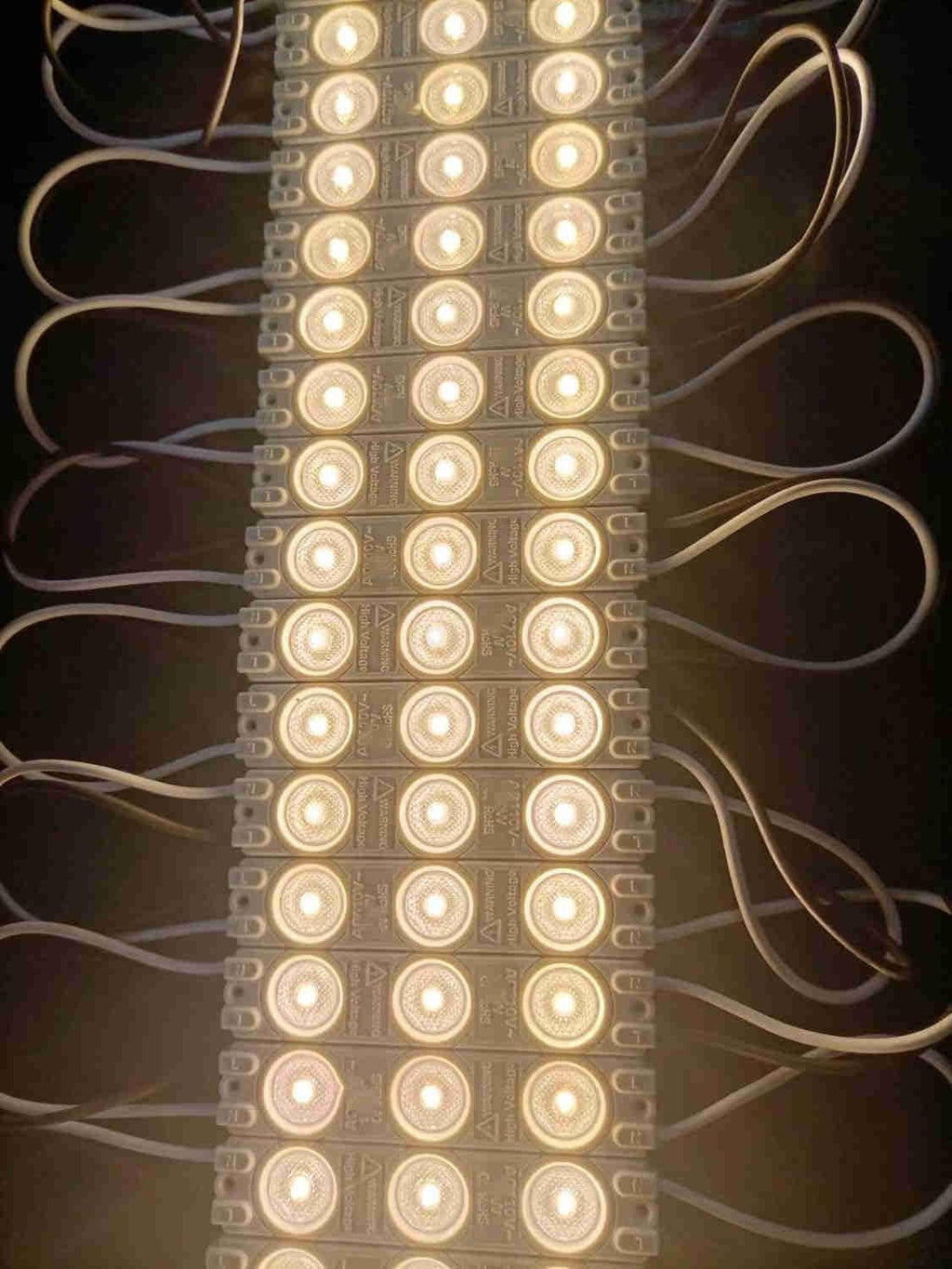 Q QINGCHEN 110V AC 3.0W Warm White LED Module Strip Light for Letter Sign Advertising Signs with Tape Adhesive Backside （80pcs Pack）