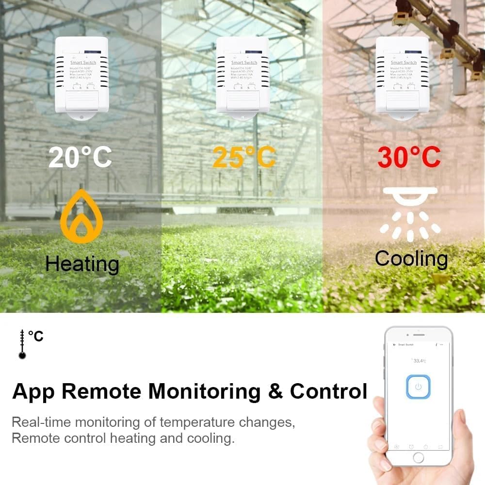Zigbee High Power 16A Smart WiFi Temperature Controller with Waterproof DSB1820 Probe , app Control,Greenhouse,,Aquarium, Pet Breeding,Incubator,Reptile,Alexa/tuya zigbee hub Required（USB5VAC 85-250V）