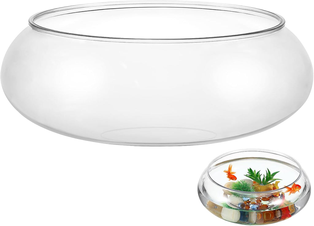 Kisangel Transparent Landscape Fish Tank - 9.52 Inch Acrylic Betta Fish Tank for Small Fishes Durable and Stylish Aquarium for Home and Office Decoration
