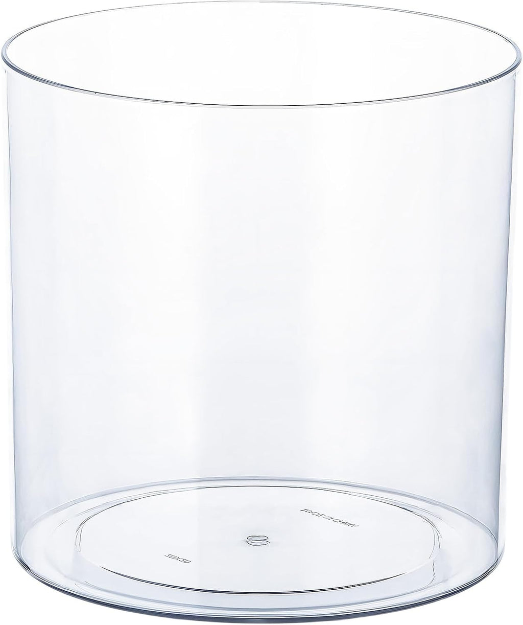 Clear Plastic Vase, Decorative Wide Flower Acrylic Cylinder Vase, Cylinder Vase Floral Container Round Plastic Vases for Home, Wedding Party, Decor, Centerpieces.7.9" x7.9