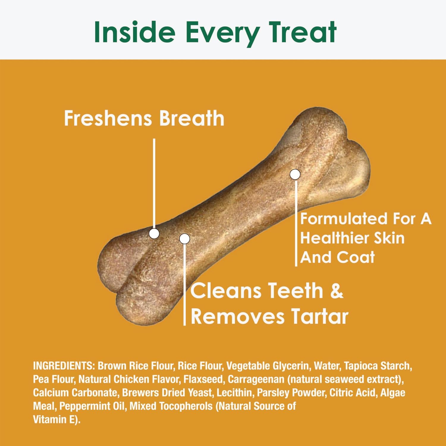Bonies Natural Skin & Coat Formula Minis-Sized Bone, Promote Silky Coat & Healthy Skin, Healthy Teeth & Fresh Breath, Low Calories - Chicken Flavor, MINI Dogs, 240 Bones
