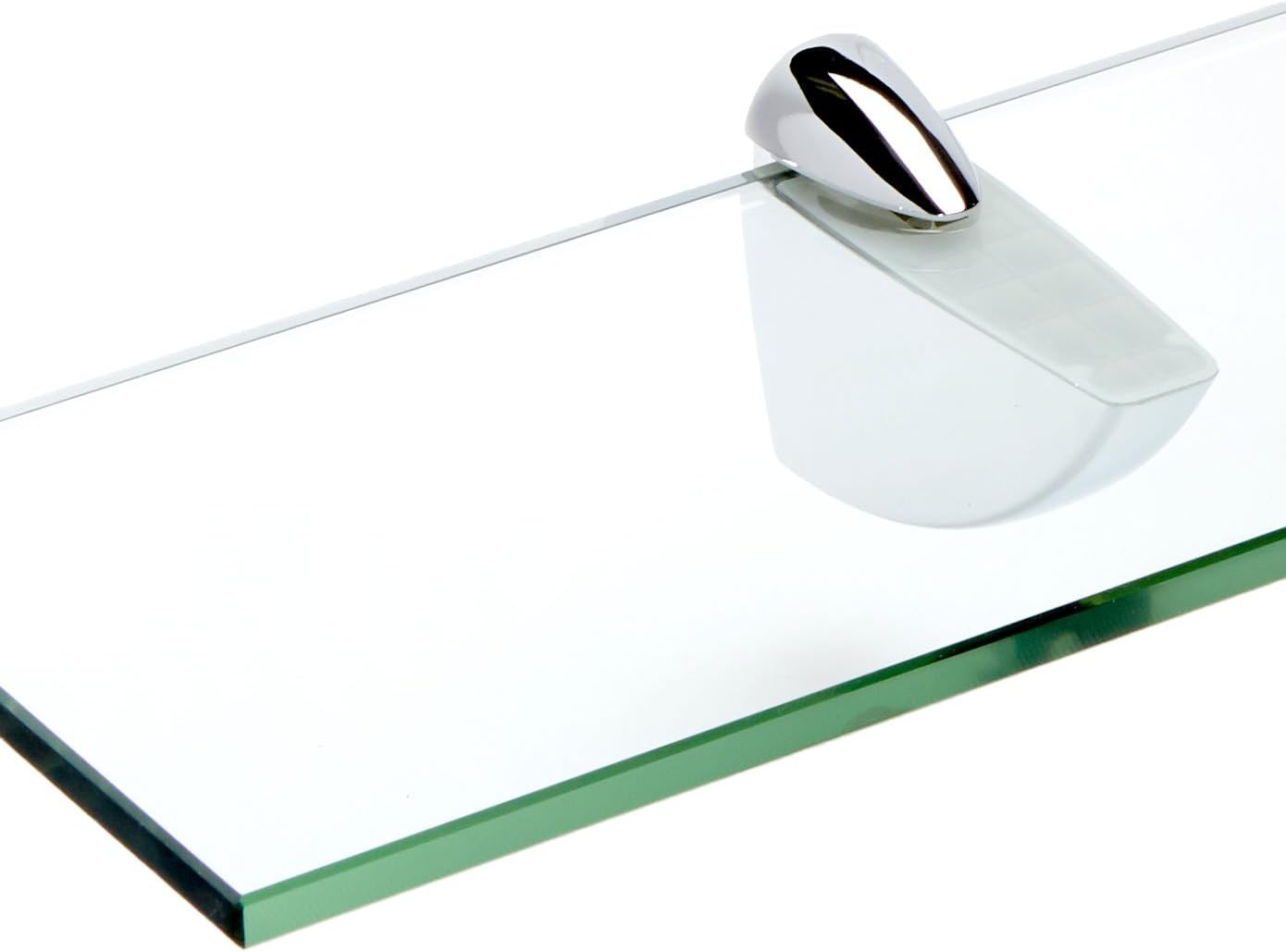 Spancraft Glass O-4.75x36-Chrome Oriole Glass Shelf, Chrome, 4.75" x 36"