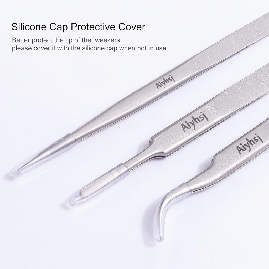 Precision Tweezer, Upgraded Professional Fine Tip curved, High-end Stainless Steel Tweezers for Craft, Electronics, Soldering, Eyelash Extensions, Laboratory Work, Jewelry-Making