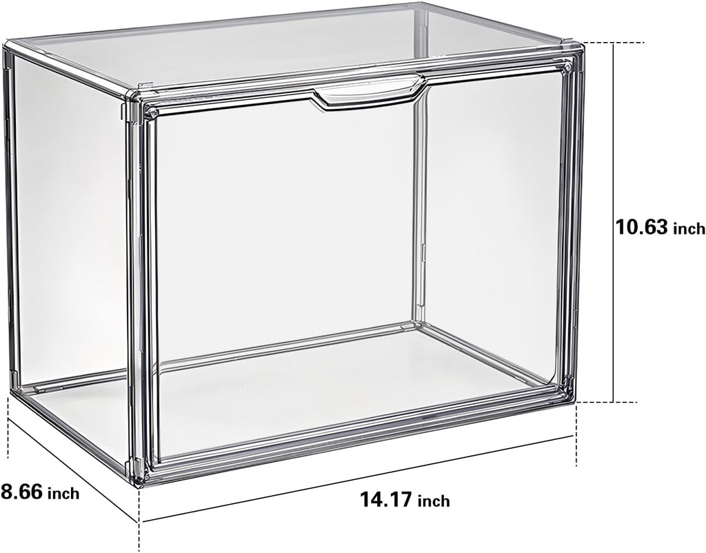 Clear Stackable Plastic Storage Bins with Lids, Large Gray Organizer Containers for Home, Kitchen & Closet Organization