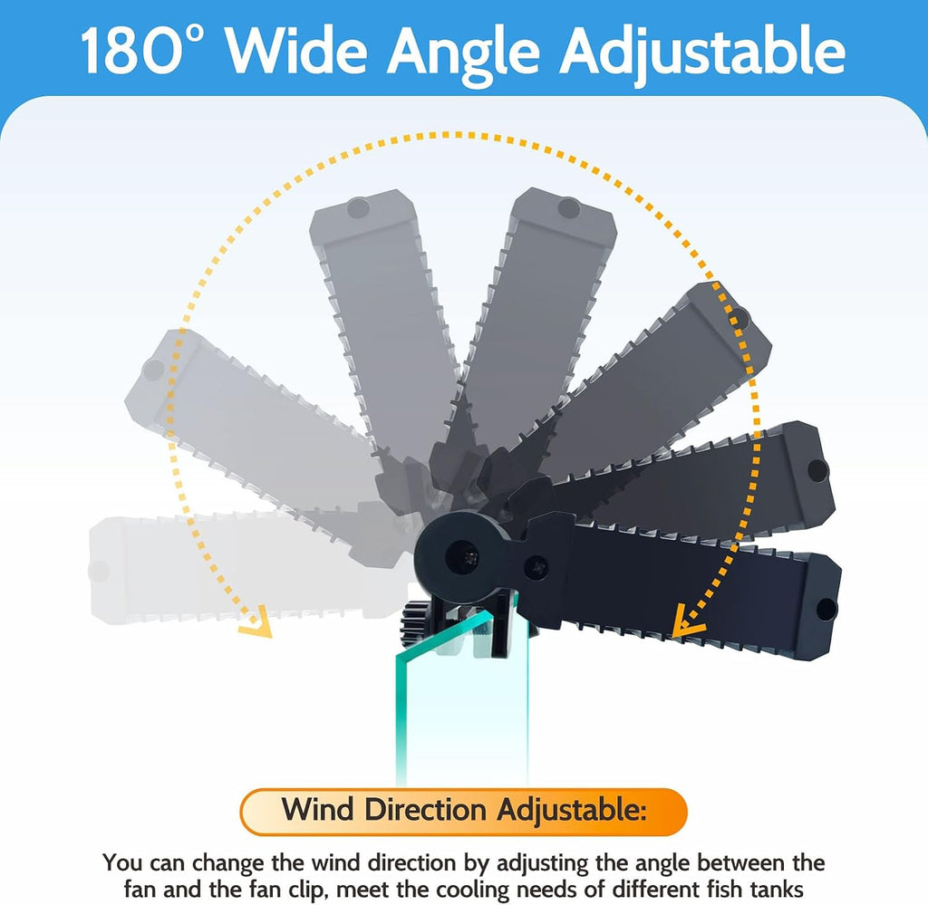 Upgrade Aquarium Fan with Memory Function,Fish Tank Cooling Fan,Aquarium Cooler Water Chiller for Axolotl Betta Fish Accessories with Adjustable Speed and Timer(3 fan)