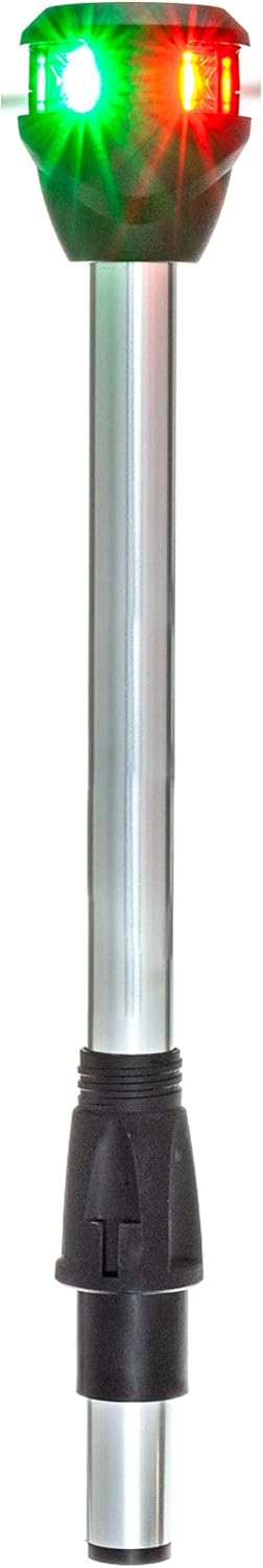 attwood NV6LC2-10-7 Marine Bi-Color LightArmor LED Navigation Pole Light, 10-Inch, Red/Green