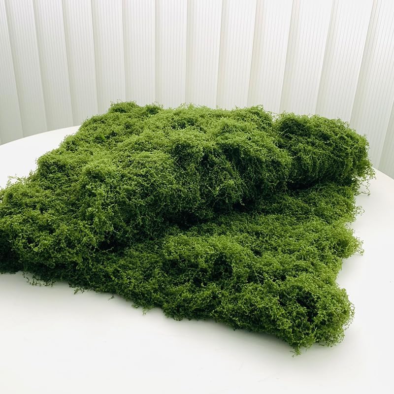 Artificial Moss mat, Green, 39.37 x 39.37 inches (Light Green), Waterproof Indoor and Outdoor Decorative Moss mat, Fake Moss Wall Decorative Flower Decoration for Craftsmanship