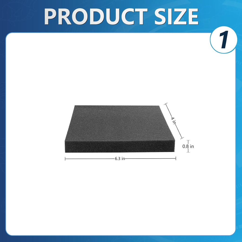 6 Pack Aquarium Bio Sponge Filter Media Pad, Cut-to-Size Filter Foam Pad for Fish Tank (6.3" x 4" x 0.8", 20PPI)