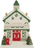 Spode Christmas Tree Miniature Village Figural Decoration, LED Lighted Christmas Village Set, Ceramic Holiday Decor - Dolomite Collectible for Indoor Display (Post Office)