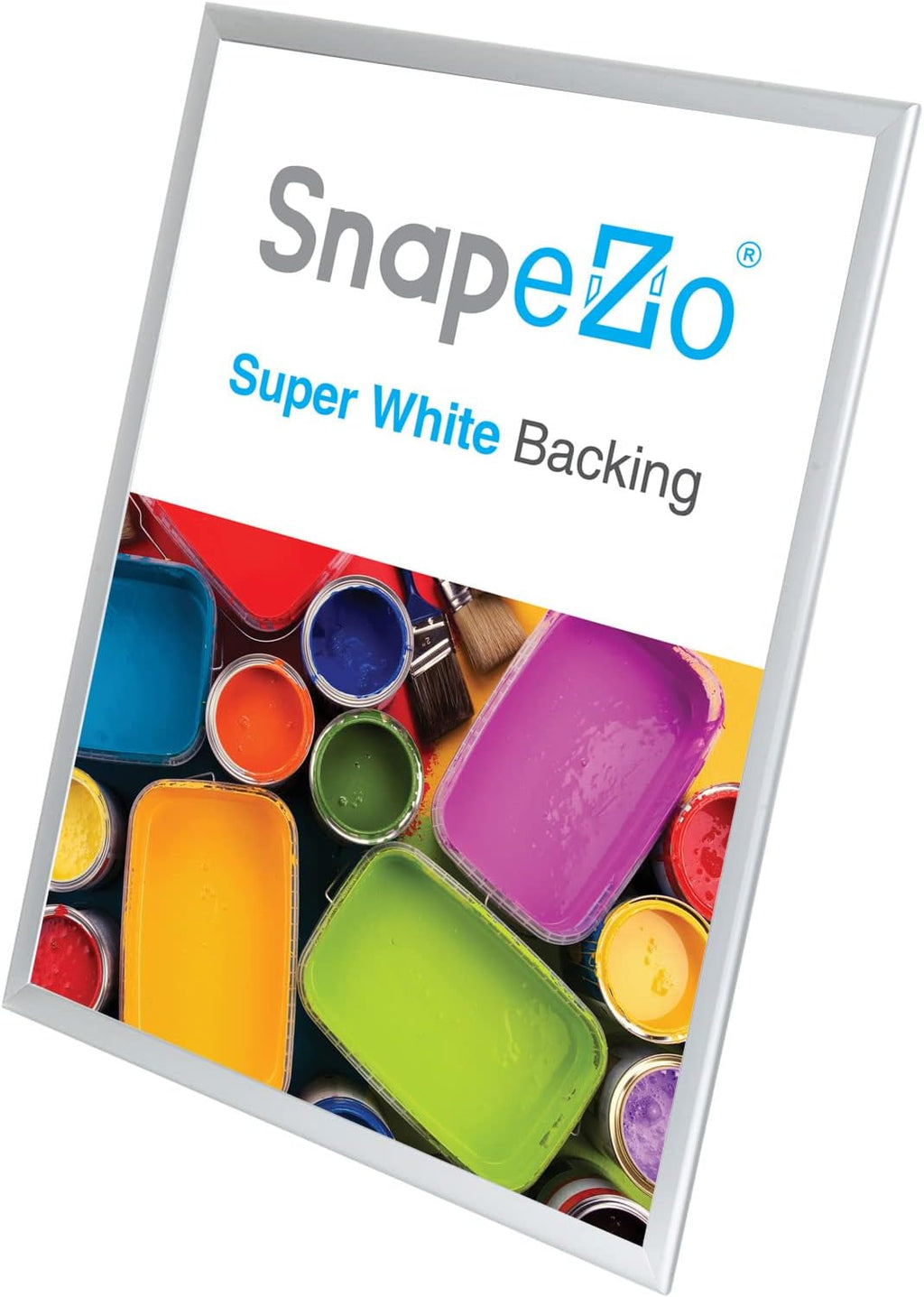 SnapeZo 23.4 x 33.1 Silver Poster Frame, Front-Loading, Wall Mount, Aluminum 1.25" Profile, Professional Series