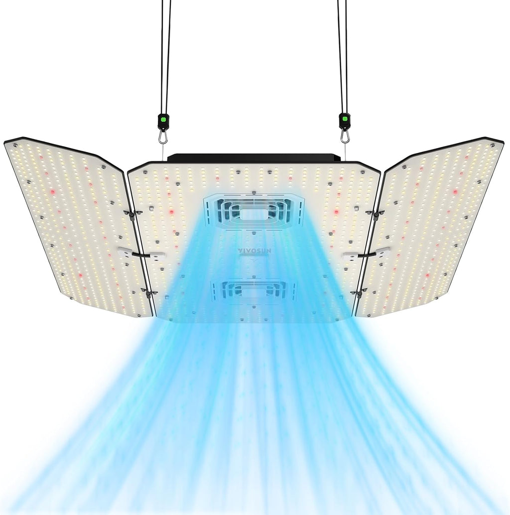 VIVOSUN AeroLight Wing AW400SE, LED Grow Light 400W with Integrated Circulation Fan, App Compatible, Used with Growhub Controller E42A/E25 to Achieve More Functions for 4x4/5x5 Grow Tent