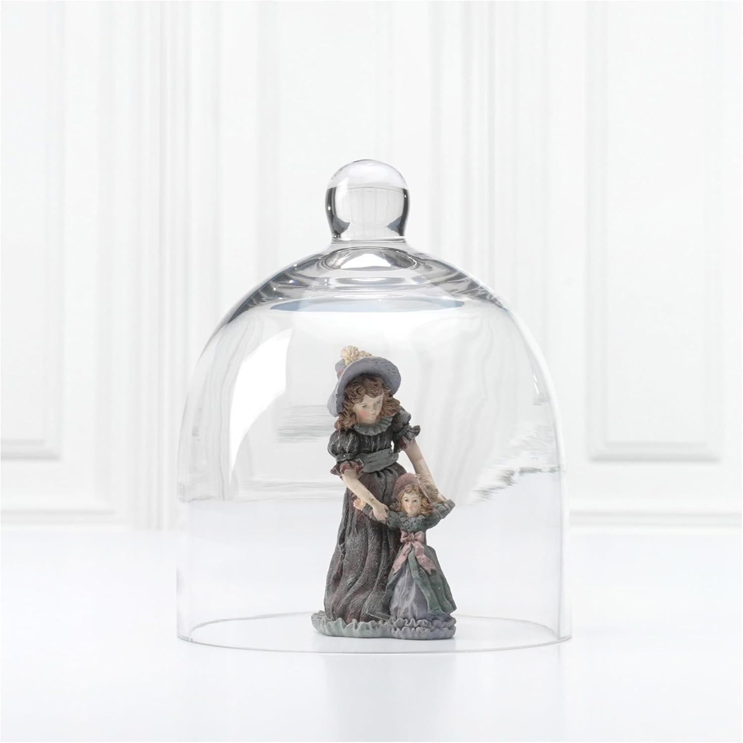 Plymor 6" x 7" Bell Jar Glass Display Dome Cloche (Small - Interior Size 5.75 inch x 5.75 inch)