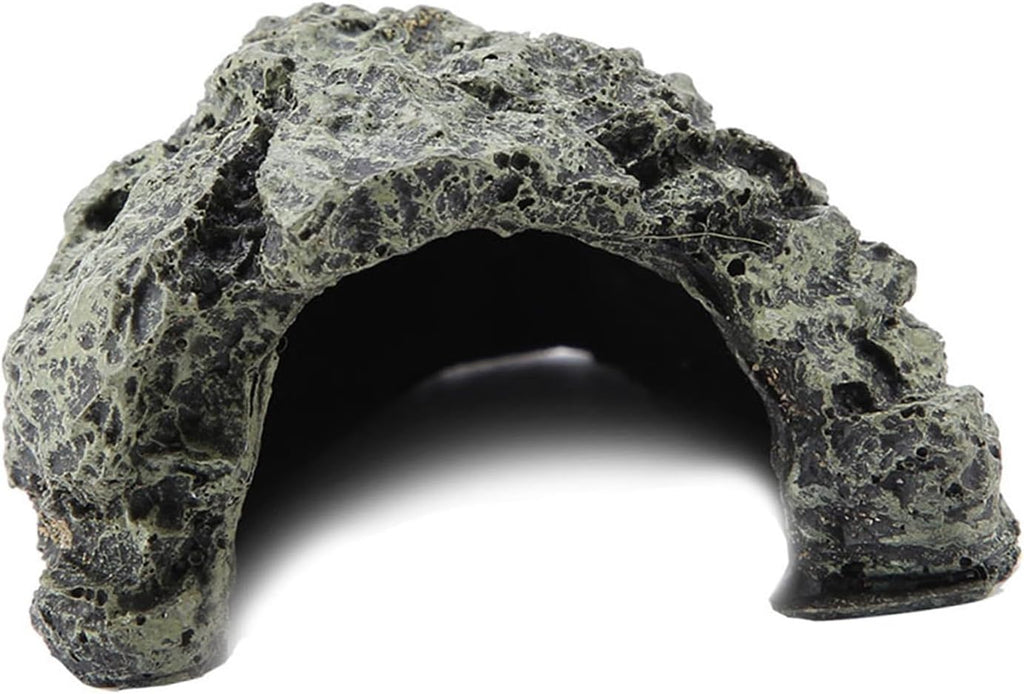 Fish Hiding Cave Aquarium Turtle Reptile Basking Hide Habitat Shelter for Aquarium Terrarium Decoration (Small)
