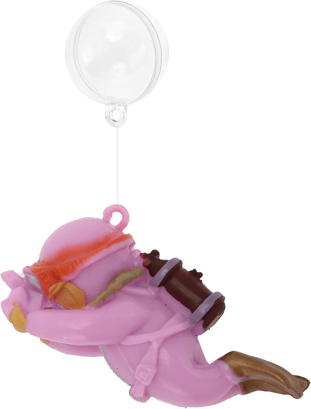 Diver Aquarium Decorations, Floating Diver Fish Tank Decorations, Floating Cartoon Diver Decor, Fun Floating Fish Decoration, PVC Diver Decor, Purple, 1 Set