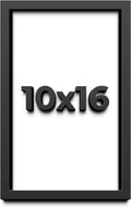 10x16 Shadow Box Frame Black | 1 Inch Deep Solid Wood Shadowbox Display Frame | UV Resistant Acrylic Plexiglass, Acid Free Backing, and Hanging Hardware | Dugan Picture Frame Style