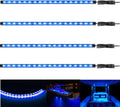 Boat Led Strip Lights, 4 Pcs 24'' Marine Interior Courtesy Deck Navigation Lights, Super Bright Waterproof Marine Led Lights Strip for 12V Pontoon Fishing Boat Yacht Kayak Sailboat (Blue)