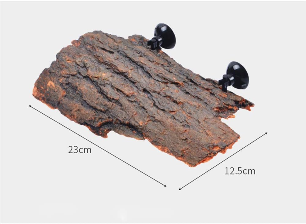 Flushbay Turtle Floating Basking Platform Aquarium Turtle Decorations Artificial Bark Tortoise Climbing Platform with Suction Cups Resting Terrace for Terrapins (Turtle Floating Basking Platform)