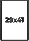 29x41 Shadow Box Frame Black | 1 Inch Deep Solid Wood Shadowbox Display Frame | UV Resistant Acrylic Plexiglass, Acid Free Backing, and Hanging Hardware | Dugan Picture Frame Style