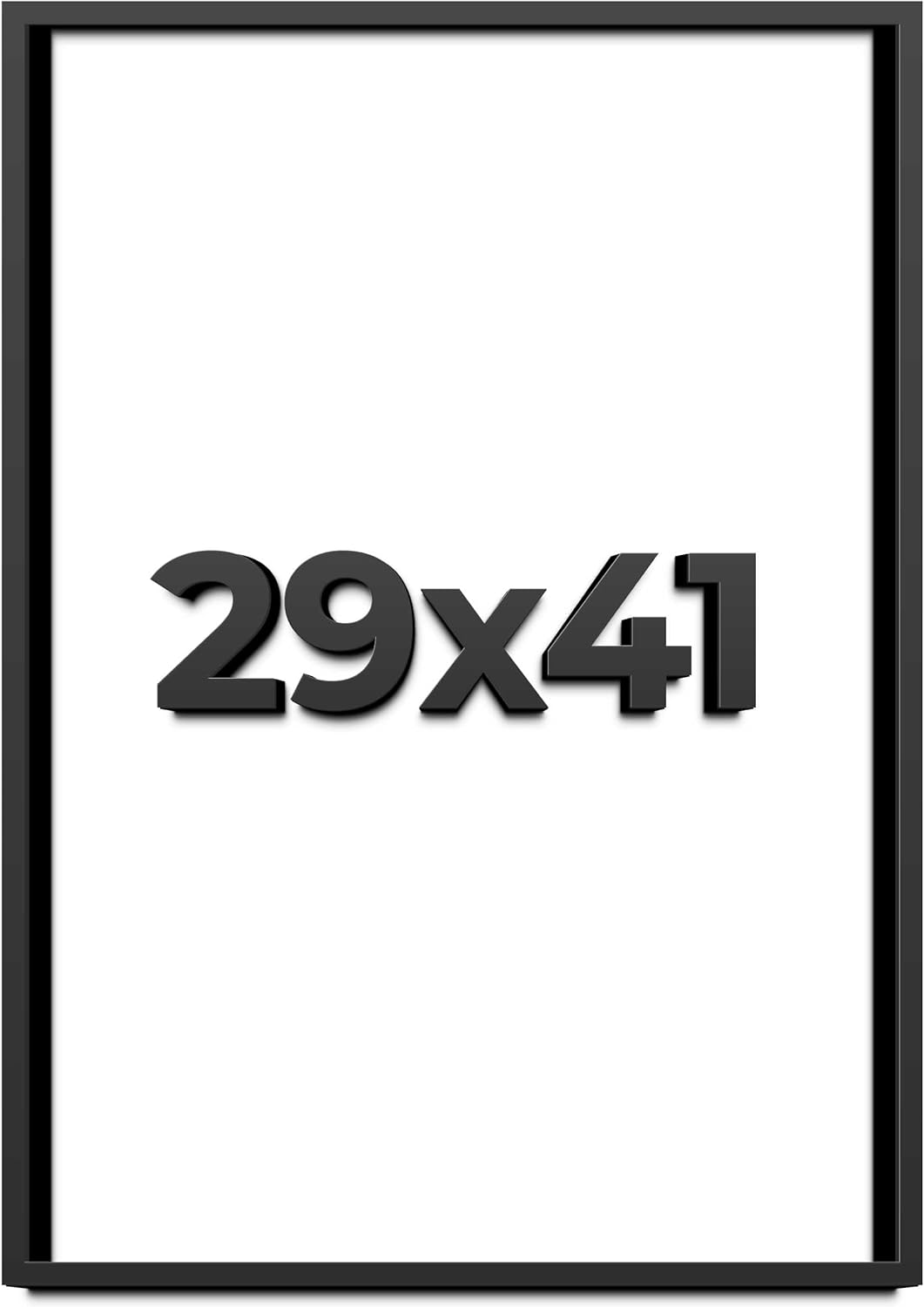 29x41 Shadow Box Frame Black | 1 Inch Deep Solid Wood Shadowbox Display Frame | UV Resistant Acrylic Plexiglass, Acid Free Backing, and Hanging Hardware | Dugan Picture Frame Style